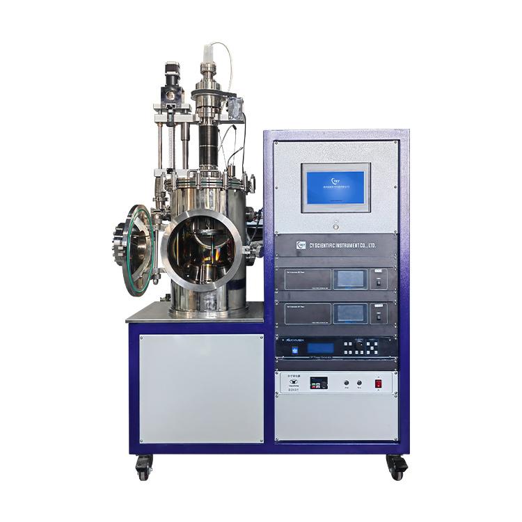 Three-Target Upward-Facing DC/RF Magnetron Sputtering Coater for Conformal Substrate Coating